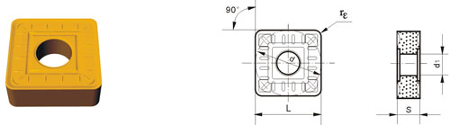 Indexable Inserta Tipo S SNMG-ZM24